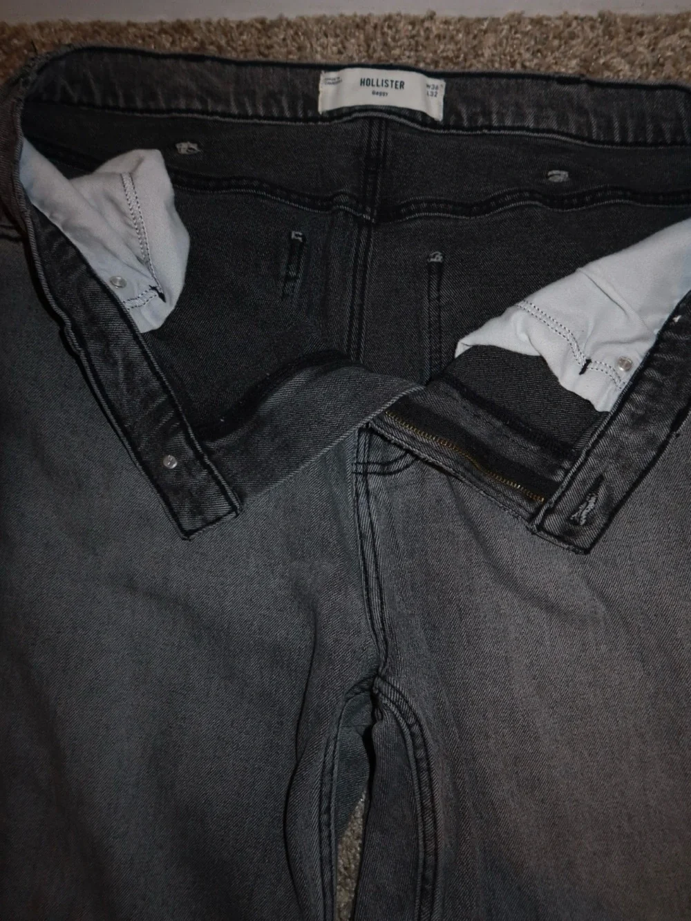 Hollister washed gray